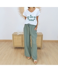 T-shirt la vie en rose (kaki)