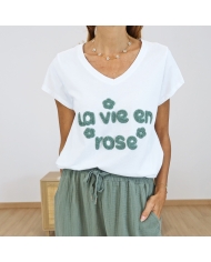 T-shirt la vie en rose (kaki)