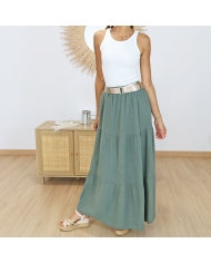 jupe femme kaki style bohème romantique