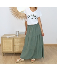 T-shirt Bohème kaki