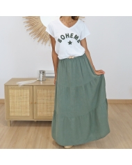 T-shirt Bohème kaki