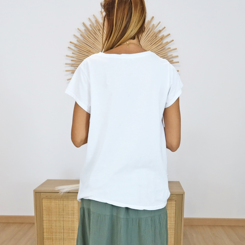 T-shirt Bohème kaki