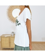 T-shirt Bohème kaki