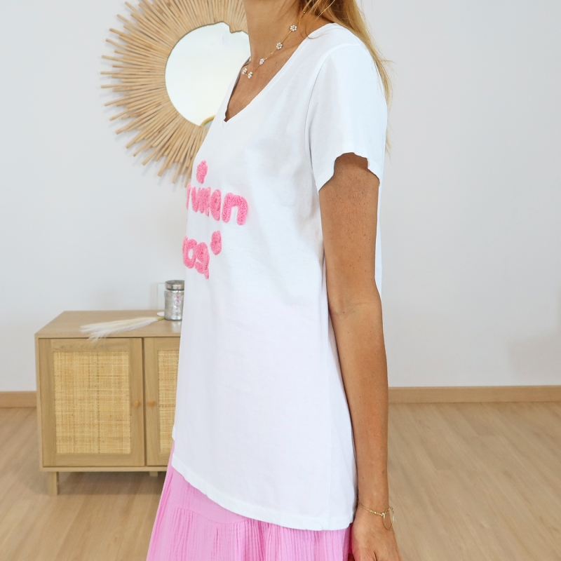 T-shirt la vie en rose (rose)