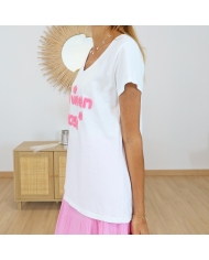T-shirt la vie en rose (rose)