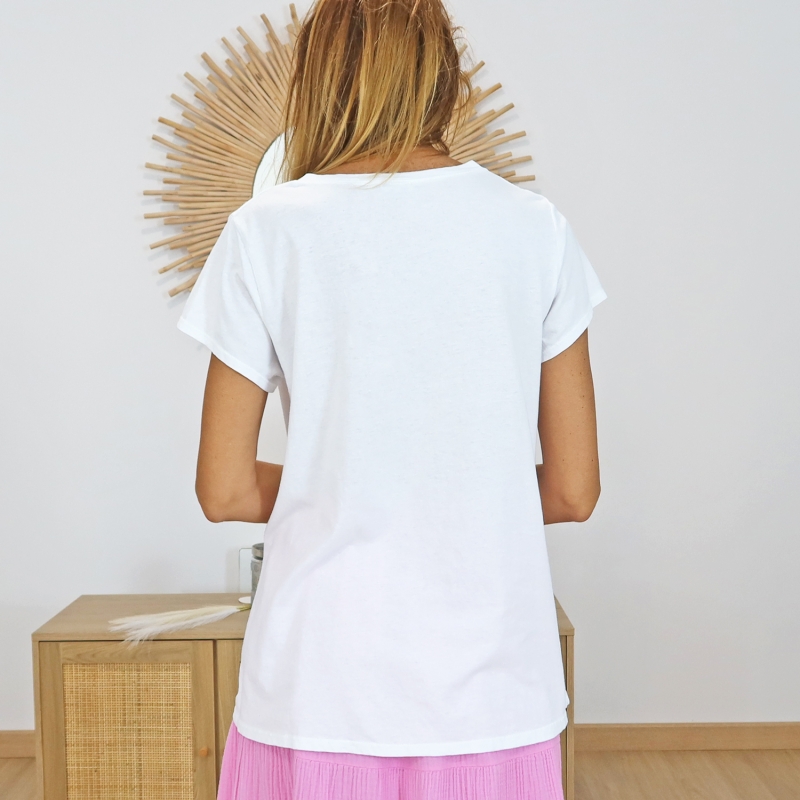 T-shirt la vie en rose (rose)