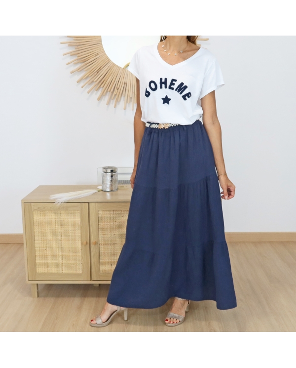 T-shirt Bohème marine