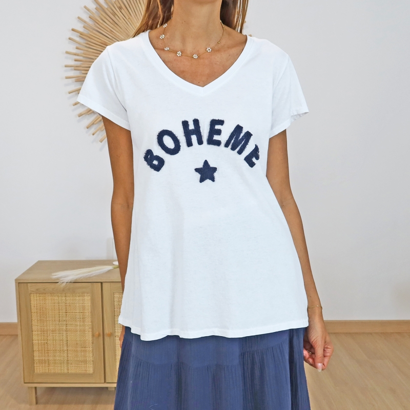 T-shirt Bohème marine