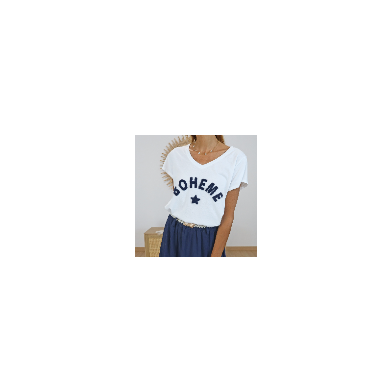 T-shirt Bohème marine