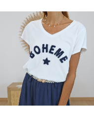 T-shirt Bohème marine