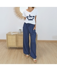 T-shirt la vie en rose (marine)