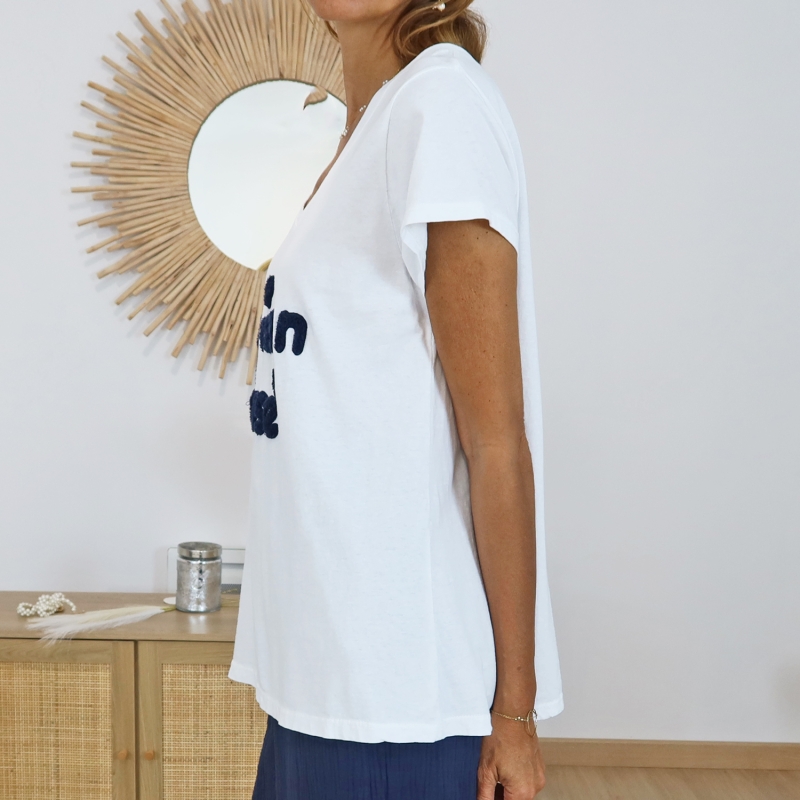 T-shirt la vie en rose (marine)