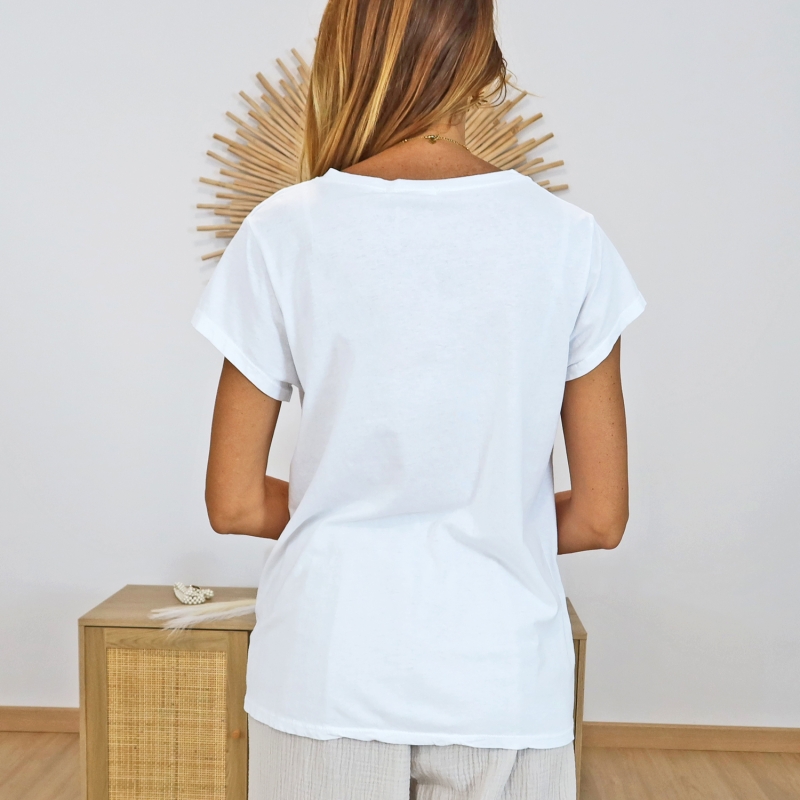 T-shirt Bohème beige