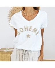 T-shirt Bohème beige