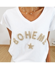 T-shirt Bohème beige