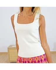 Top Anaëlle beige clair