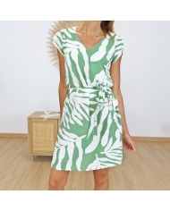 Robe Martina vert amande