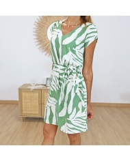 Robe Martina vert amande