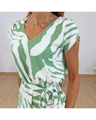 Robe Martina vert amande