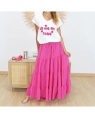 T-shirt la vie en rose (fuchsia)