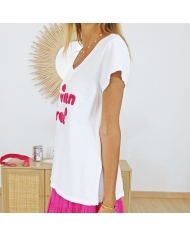 T-shirt la vie en rose (fuchsia)