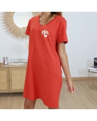 Robe T-shirt Mademoiselle Caprices Rouge