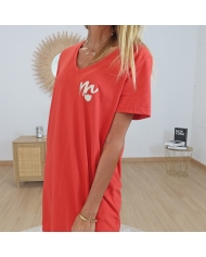 Robe T-shirt Mademoiselle Caprices Rouge