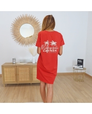 Robe T-shirt Mademoiselle Caprices Rouge