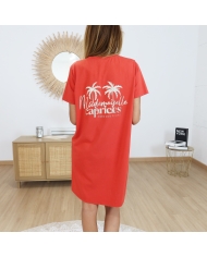 Robe T-shirt Mademoiselle Caprices Rouge