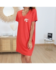 Robe T-shirt Mademoiselle Caprices Rouge