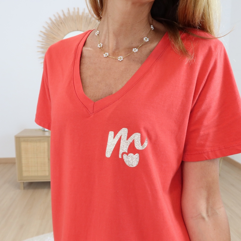 Robe T-shirt Mademoiselle Caprices Rouge