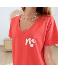 Robe T-shirt Mademoiselle Caprices Rouge