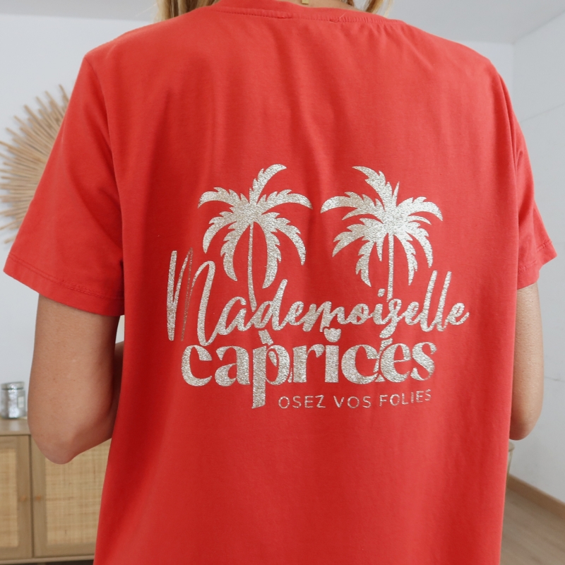 Robe T-shirt Mademoiselle Caprices Rouge