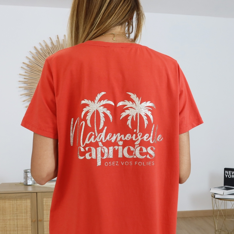 Robe T-shirt Mademoiselle Caprices Rouge