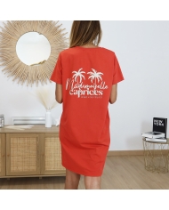 Robe T-shirt Mademoiselle Caprices Rouge