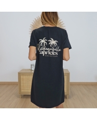 Robe T-shirt Noire Mademoiselle Caprices