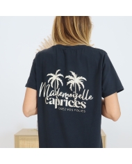 Robe T-shirt Noire Mademoiselle Caprices