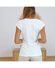 T-shirt Kalise Kaffe écru