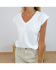 T-shirt Kalise Kaffe écru