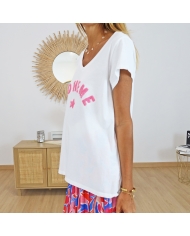 T-shirt Bohème rose