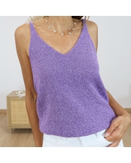 Top Victorine lilas
