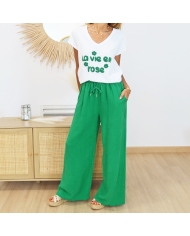 T-shirt la vie en rose (vert)