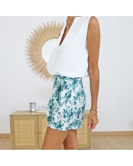 Jupe short Davina verte Tiffosi