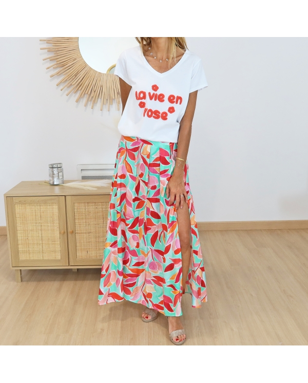 T-shirt la vie en rose (fraise)