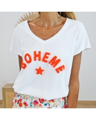 T-shirt Bohème orange