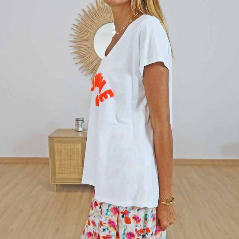 T-shirt Bohème orange