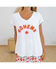 T-shirt Bohème orange