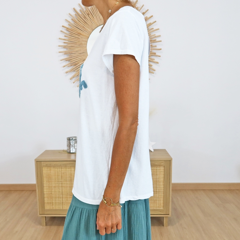 T-shirt Bohème amande