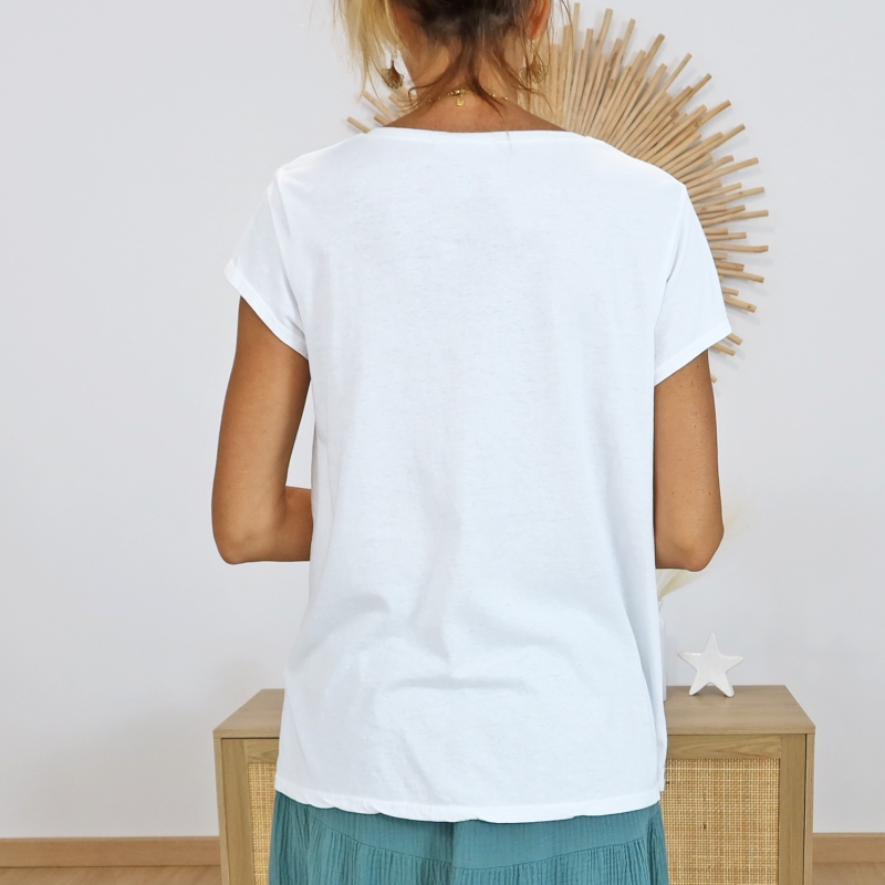 T-shirt Bohème amande