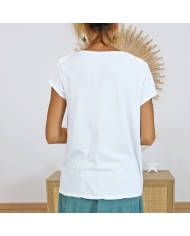 T-shirt Bohème amande